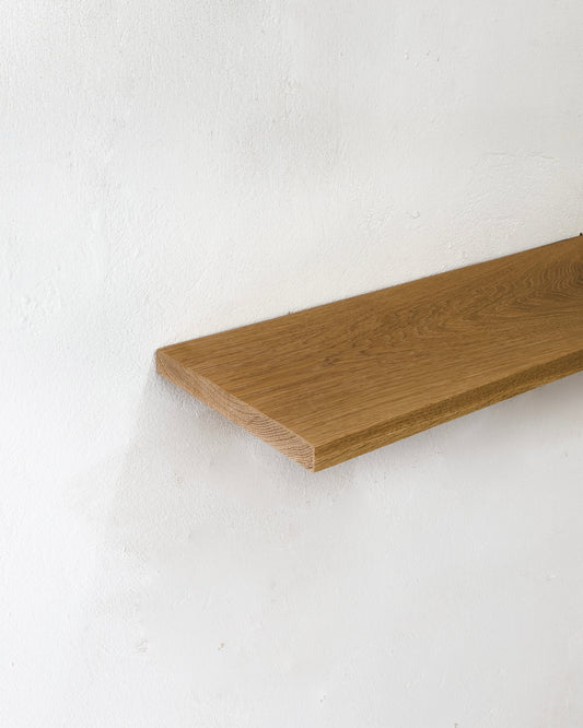Square Solid Oak Floating Shelf
