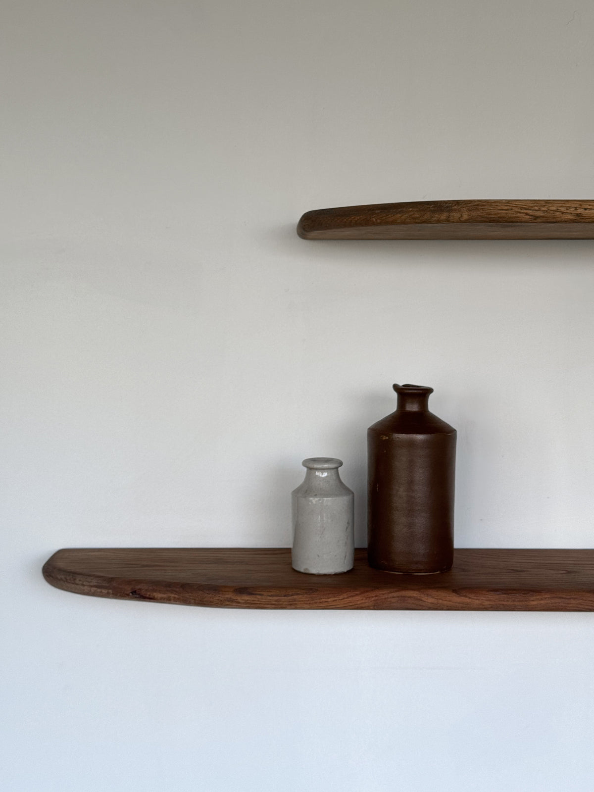 Organic Solid Oak Floating Shelf