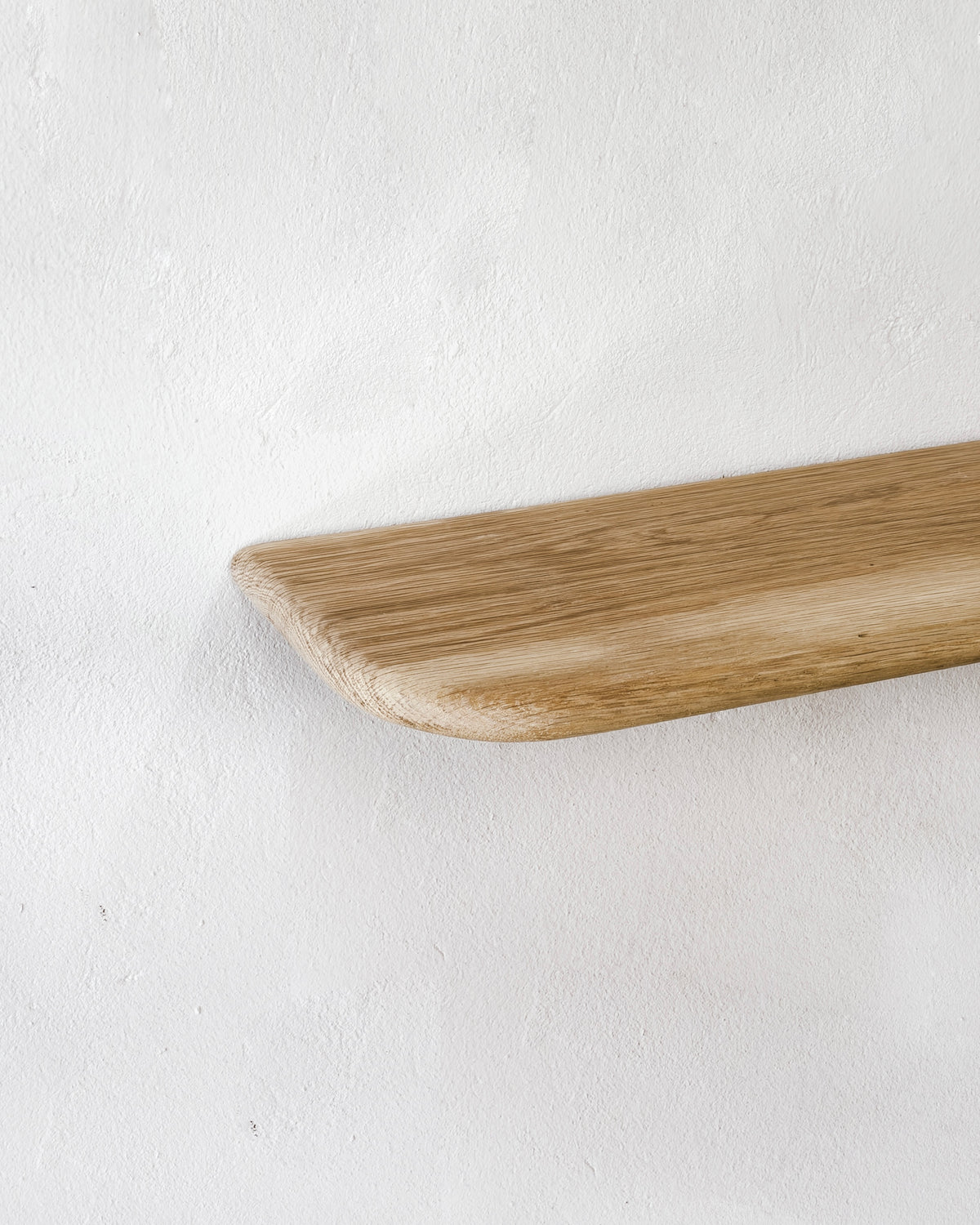 Rounded Solid Oak Floating Shelf