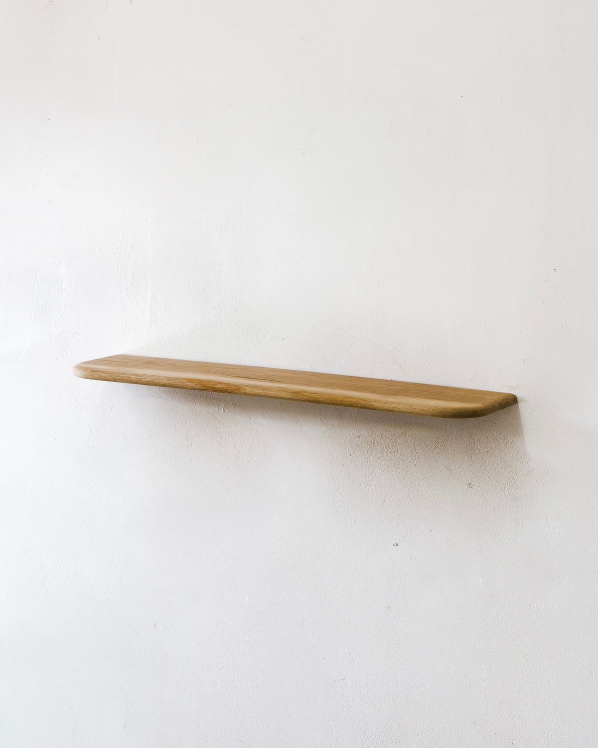 Rounded Solid Oak Floating Shelf