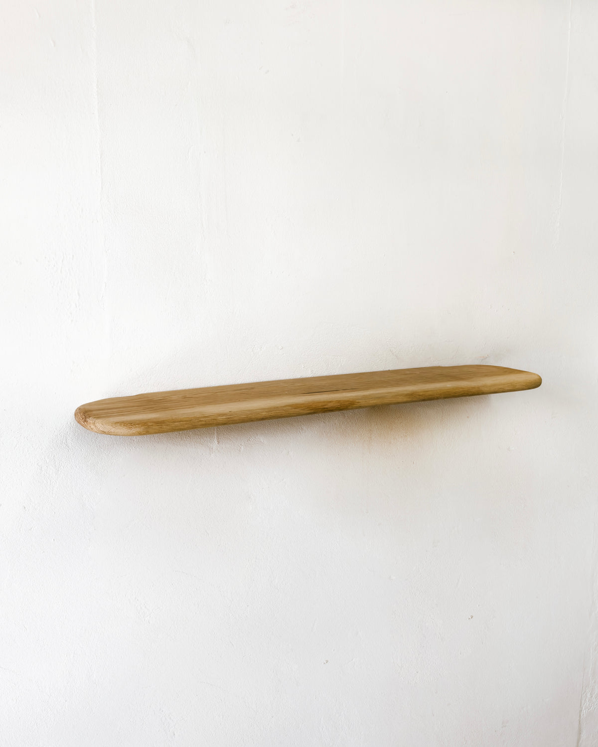Oval Solid Oak Floating Shelf