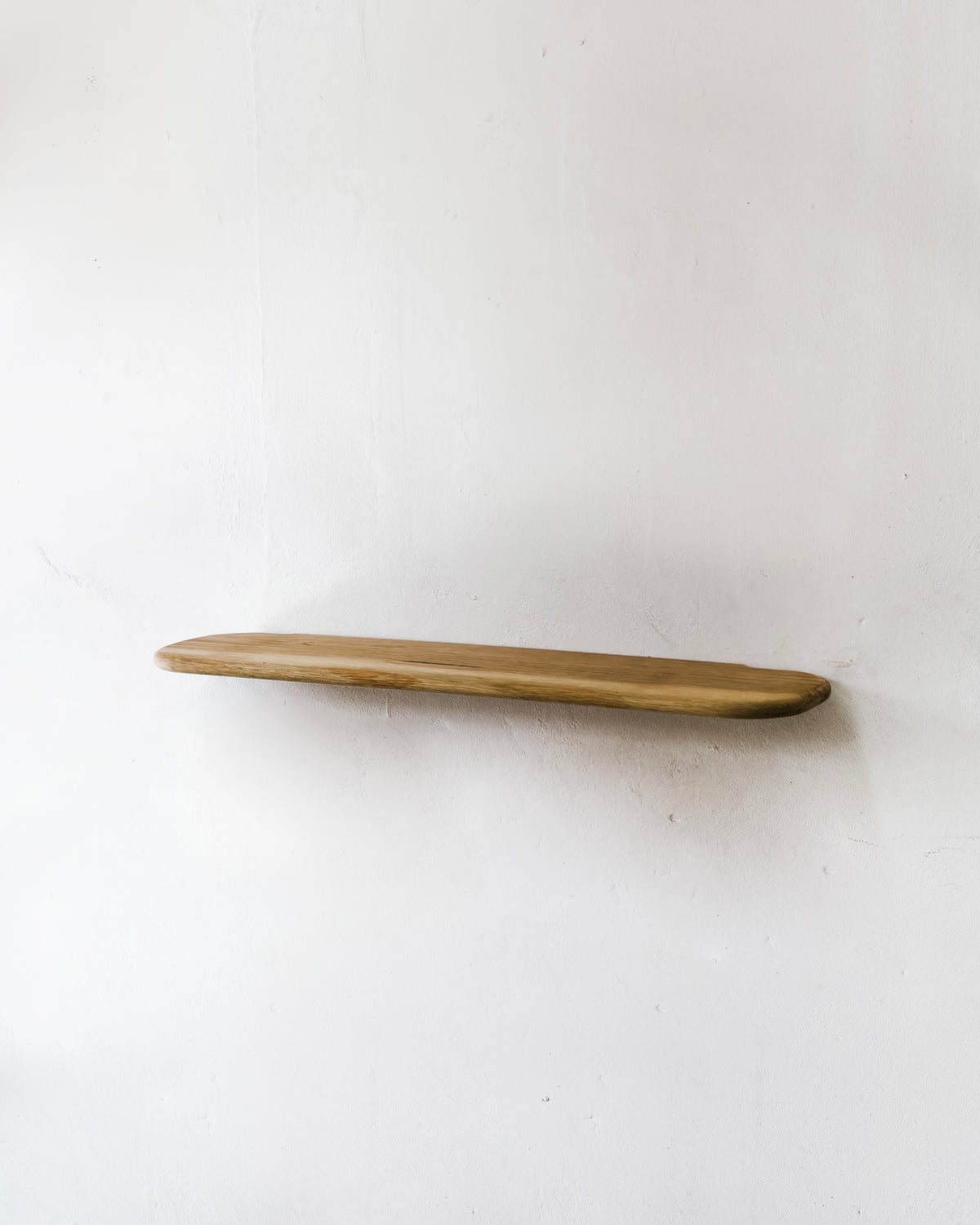 Oval Solid Oak Floating Shelf