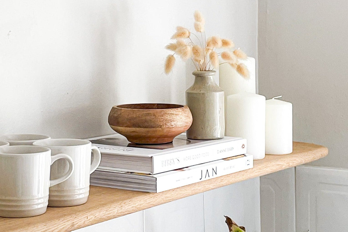 Rounded Solid Oak Floating Shelf