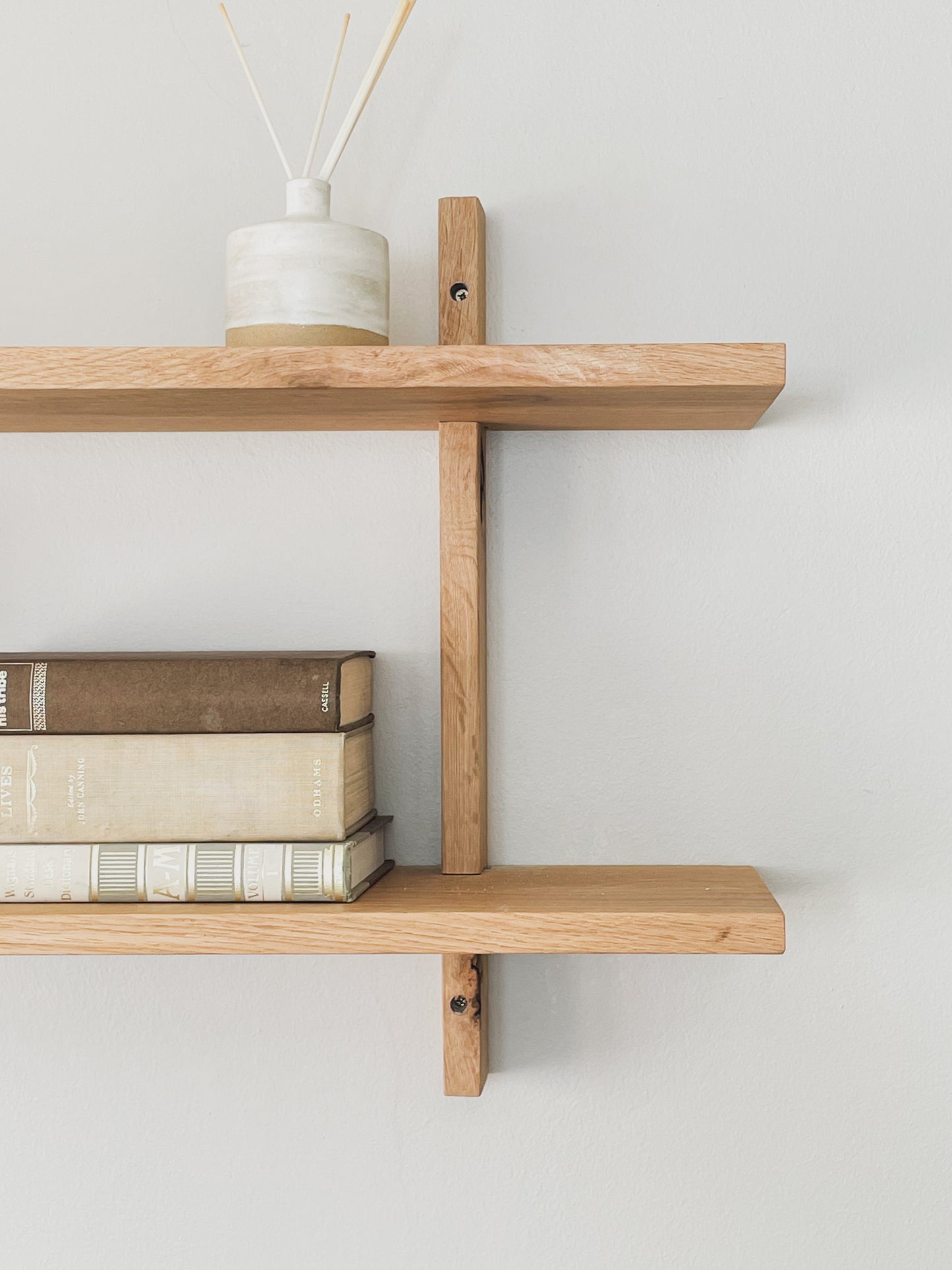 Solid Oak Wall-Mounted shelving